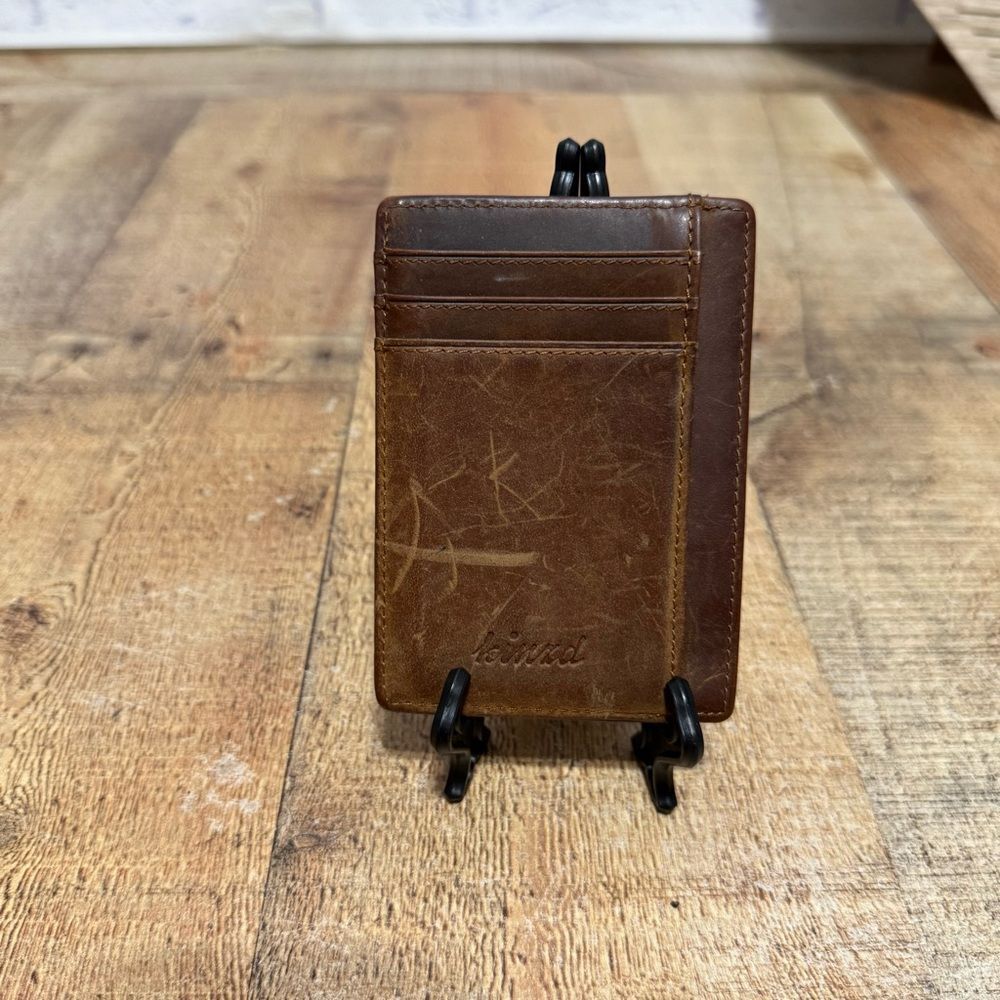 Kinzd Crazy Horse Leather Slim RFID Blocking Wallet card holder